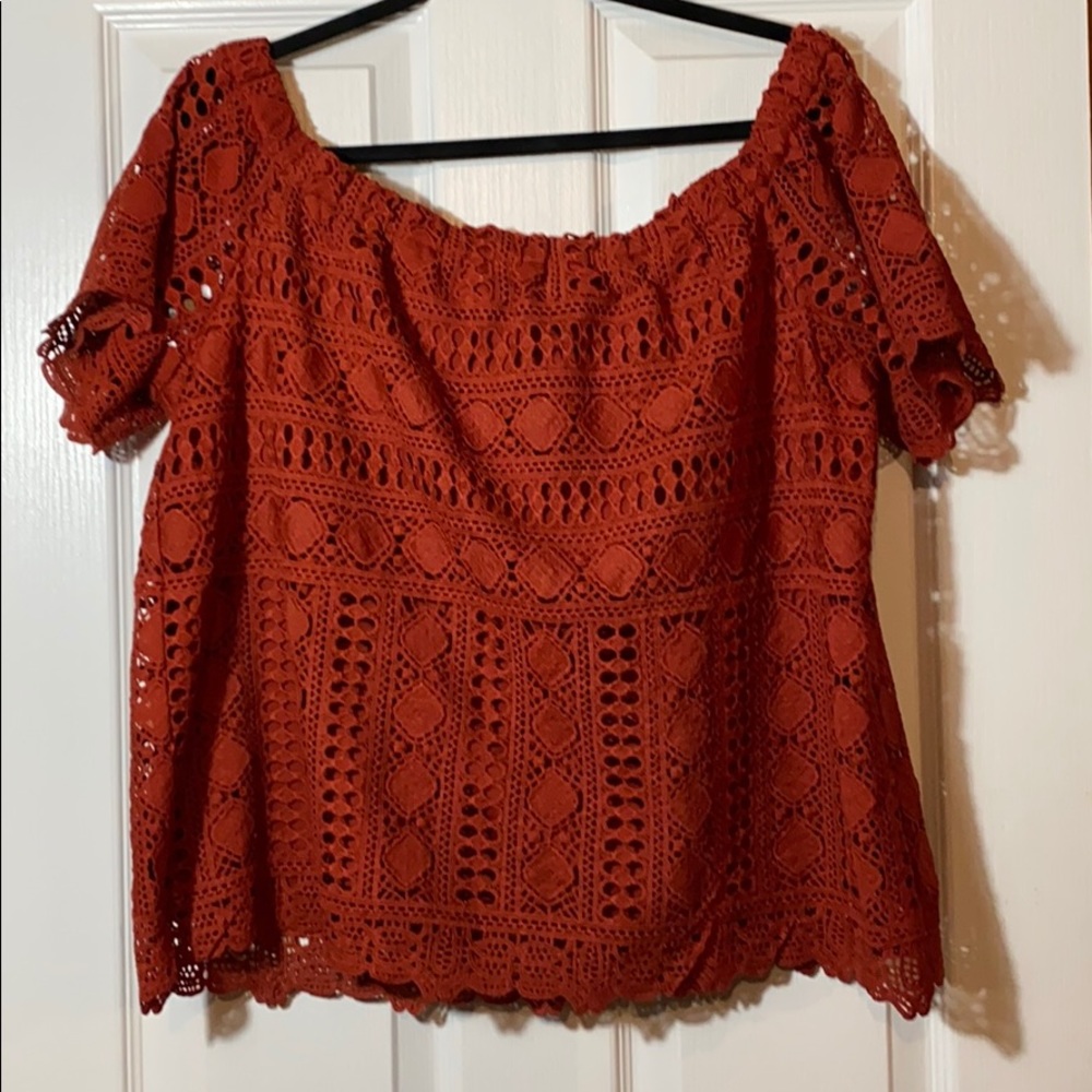 Sunday in Brooklyn Burnt Orange Top Anthropologie